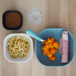 3er Set Silikon-Schüssel Dunkelblau/Cotton/Batikblau