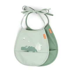 2er-Pack Lätzchen Croco