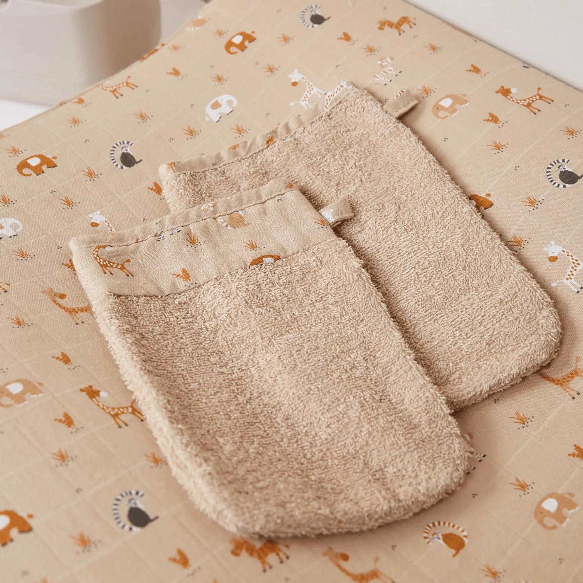 2er-Pack Waschhandschuh Steppe