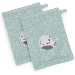 2er-Pack Waschhandschuhe Wal