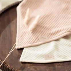 2er-Set Bandana Lätzchen Wild Rose / Ivory