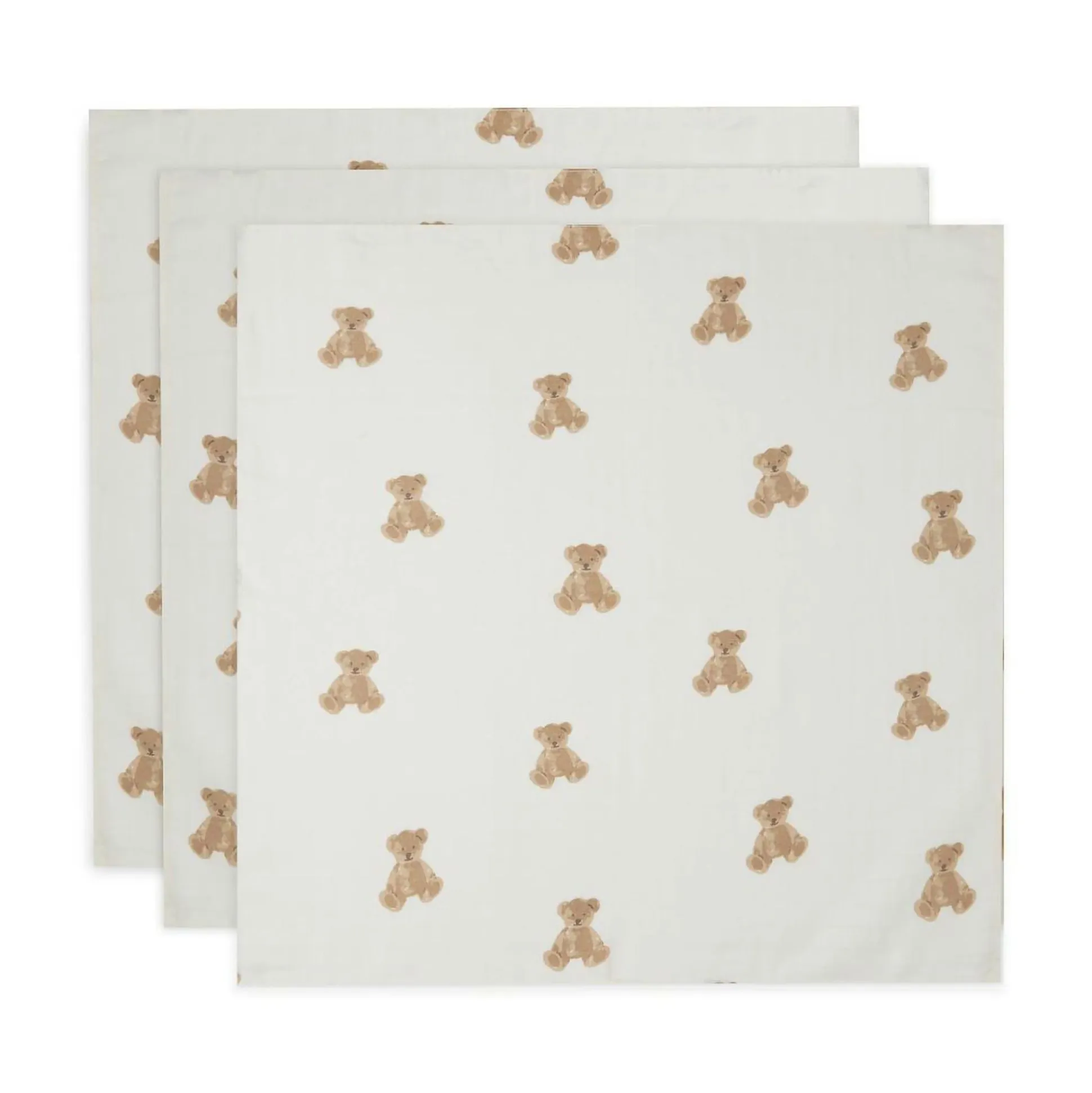 3er-Set Mulltücher Teddy Bear 70 x 70 cm