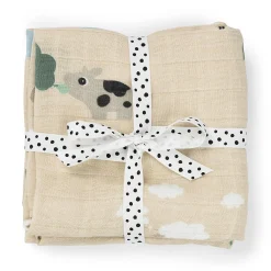 2er-Set Mulltücher Tiny Farm