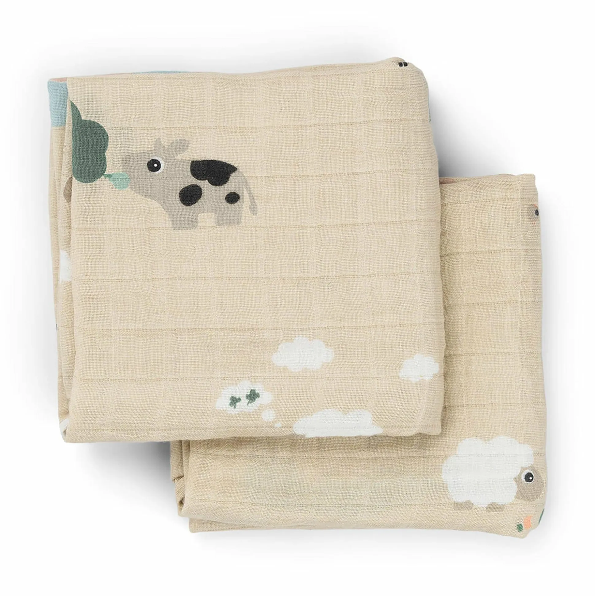 2er-Set Mulltücher Tiny Farm