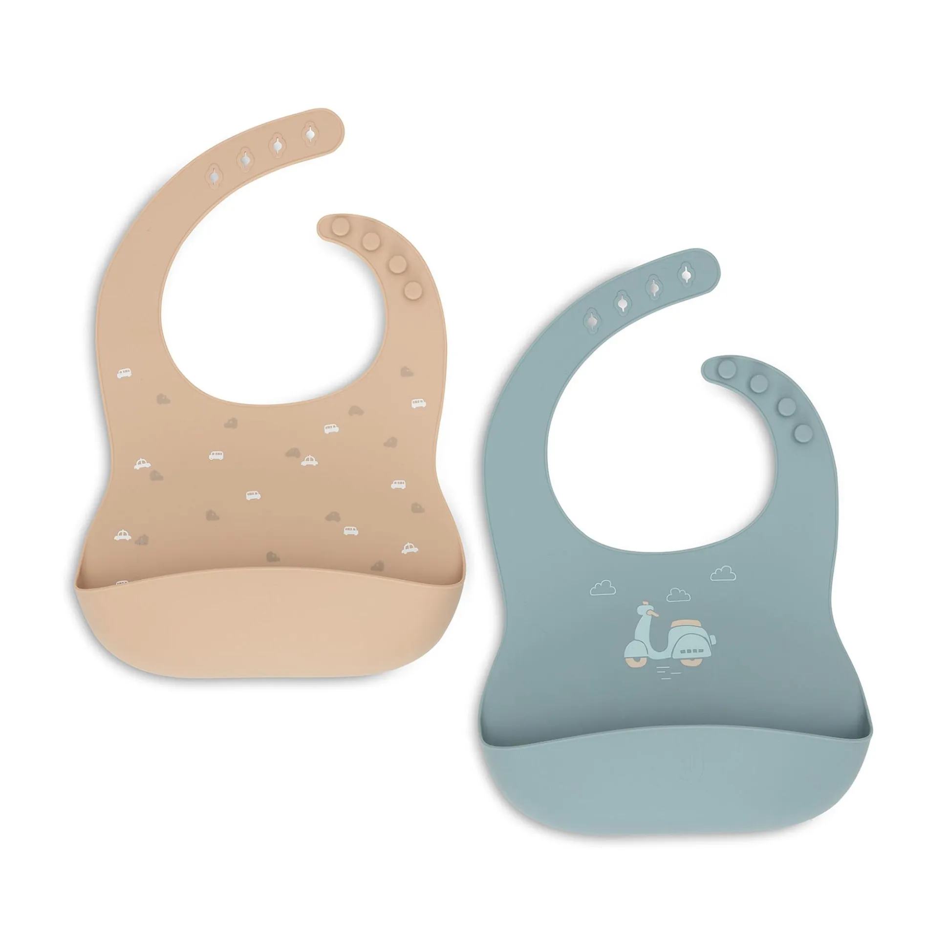 2er-Set Silikon Lätzchen On The Go