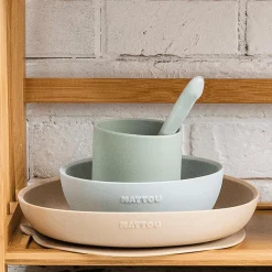 Esslern-Set sand/grün