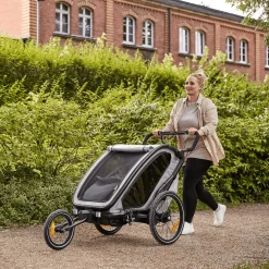 Fahrradanhänger Bike n Walk Duo Light Grey