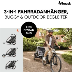 Fahrradanhänger Bike n Walk Duo Light Grey