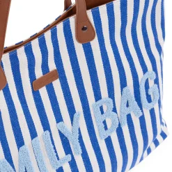 Family Bag Tragetasche Blau gestreift
