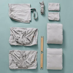 Federwiege Zwillinge Premium Grau