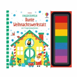 Fingerstempeln: Bunte Weihnachtswerkstatt