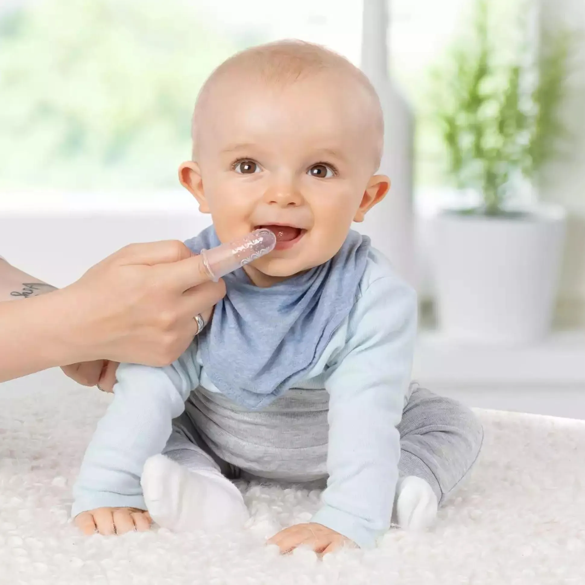 Finger-Zahnbürste Silikon 2 Stück