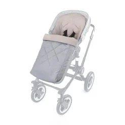 Fußsack Mila Waffelpiqué Natur/Grau