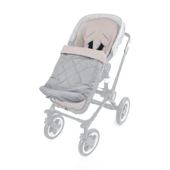 Fußsack Mila Waffelpiqué Natur/Grau