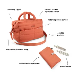 Gesteppte Wickeltasche