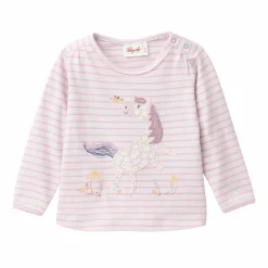 gestreiftes Langarmshirt Pferd