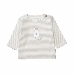 gestreiftes Langarmshirt Milk