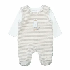 gestreiftes Strampler-Set Milk