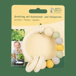 Greifring mit Kautschuk- und Holzperlen