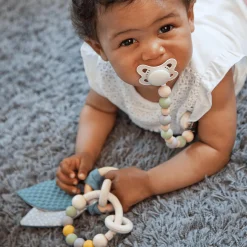 Greifring mit Kautschuk- und Holzperlen