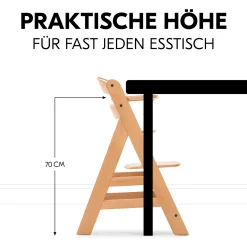 Hochstuhl mit Newborn Set Alpha Premium Nature Grey