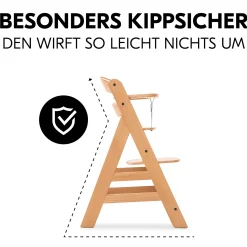 Hochstuhl mit Newborn Set Alpha Premium Nature Grey