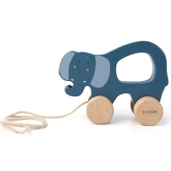 Holz Nachziehtier Mrs. Elephant