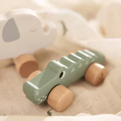 Holzkrokodil auf Rädern Jungle Jambo