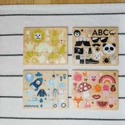 Holzpuzzle-Set Farben