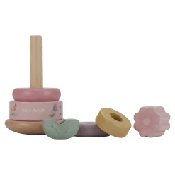 Holz-Stapelturm mit Ringen Fairy Garden