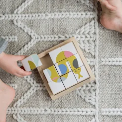 Holzwürfel-Puzzle Tiere