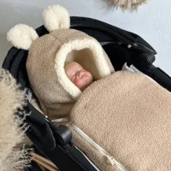 HUKKY Babyschalen Fußsack Warm Sand