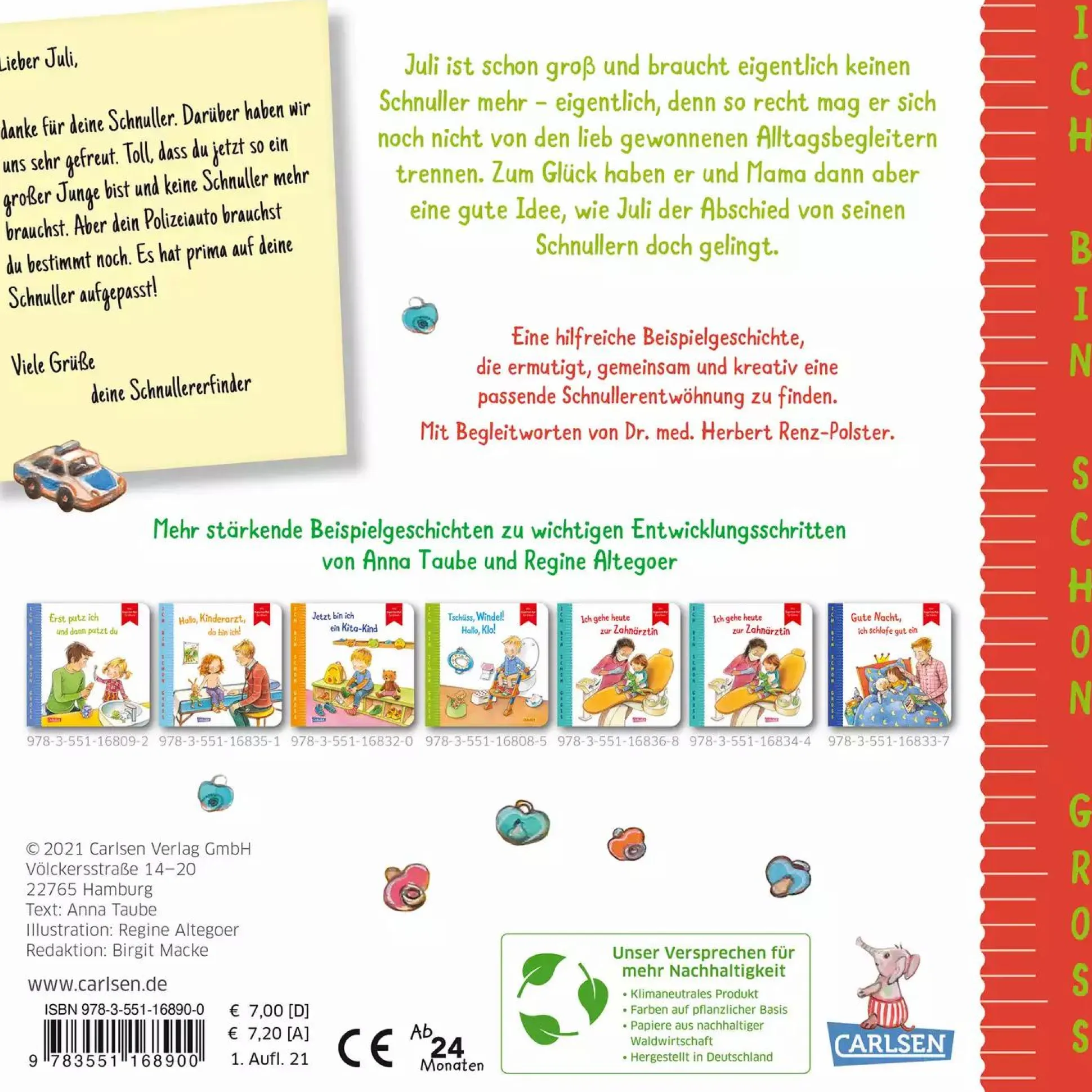 Ich bin schon groß: Jetzt brauche ich keinen Schnuller mehr