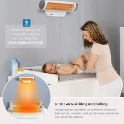 2in1 FeelWell Wickeltisch-Wärmestrahler