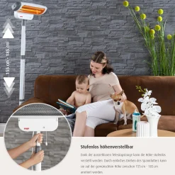 2in1 FeelWell Wickeltisch-Wärmestrahler