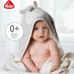 Kapuzenbadetuch Lama