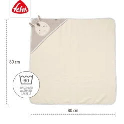 Kapuzenbadetuch Lama