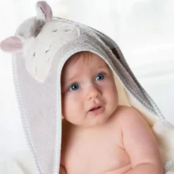 Kapuzenbadetuch Lama