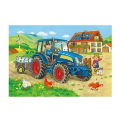 Kinderpuzzle Baustelle und Bauernhof
