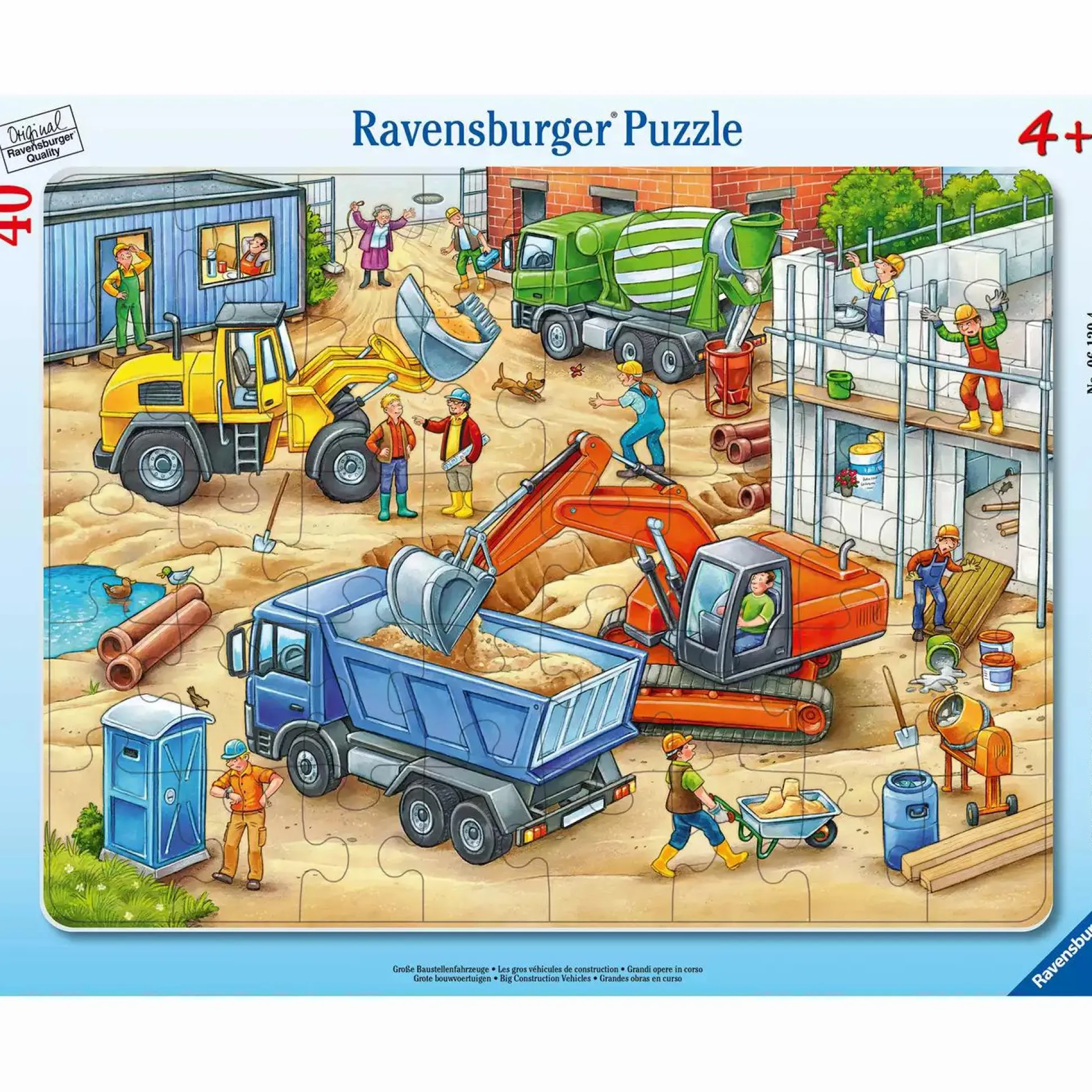 Kinderpuzzle Große Baustellenfahrzeuge