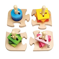 Kreatives Steckpuzzle aus Holz