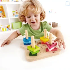 Kreatives Steckpuzzle aus Holz