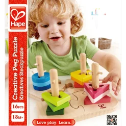 Kreatives Steckpuzzle aus Holz