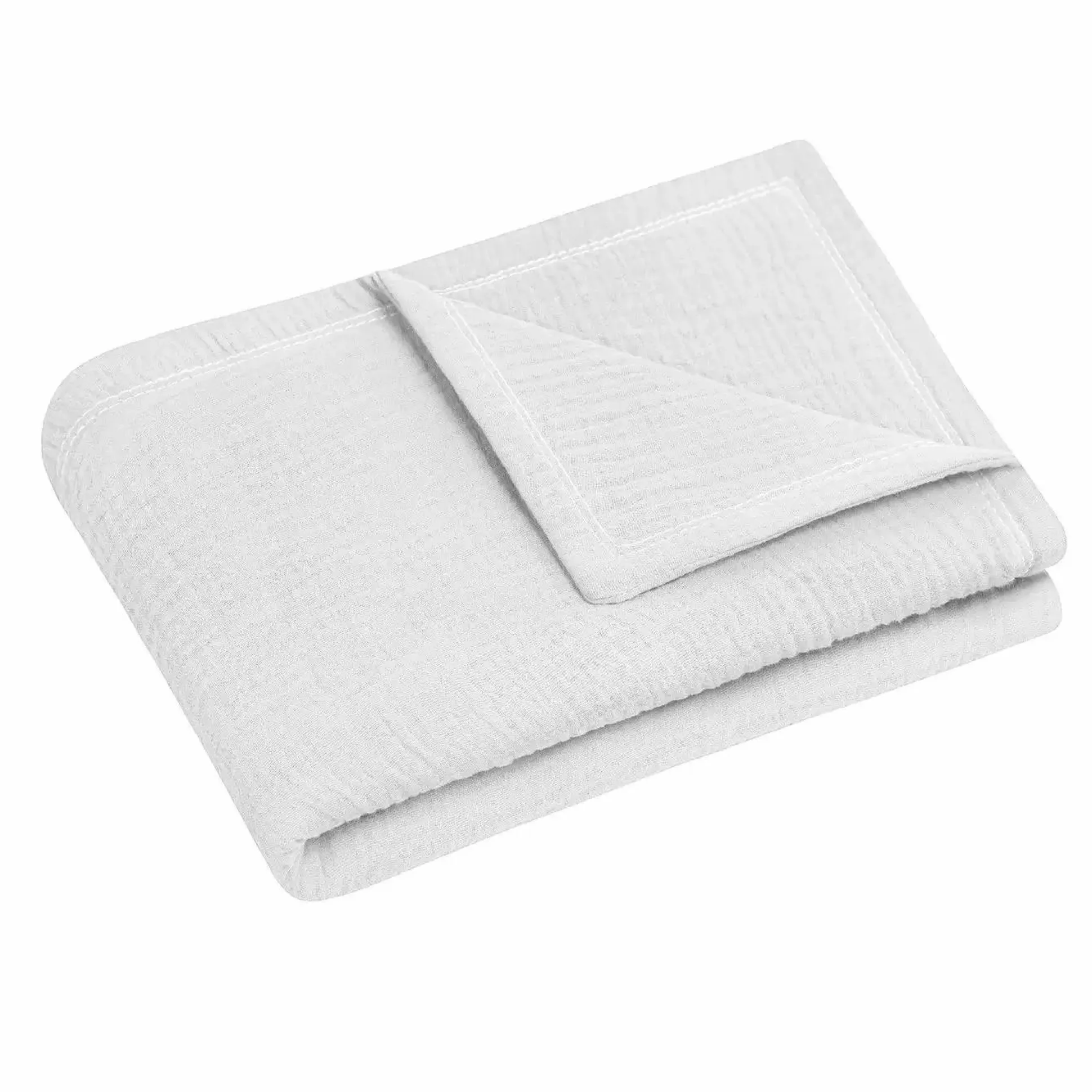 Kuscheldecke aus Baumwollmusselin Terra Grau