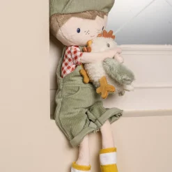 Kuschelpuppe Bauer Jim mit Huhn