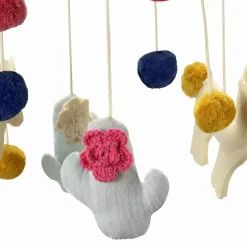 Lama Mobile mit Holzring