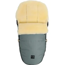 Lammfell Fußsack LOVE THE NATURE Slit Green