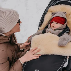 Lammfell Fußsack LOVE THE NATURE Black