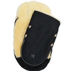 Lammfell Fußsack LOVE THE NATURE Black