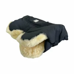 Lammfell-Handwärmer BIG Schwarz